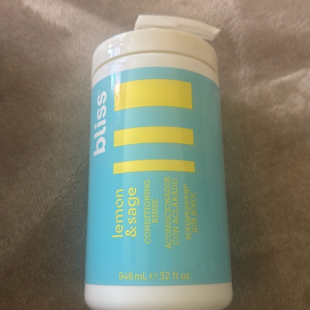 Bliss lemon, and says conditioner rinse
